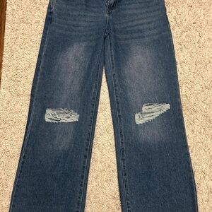 Edikted Wide-Leg Distressed Jeans